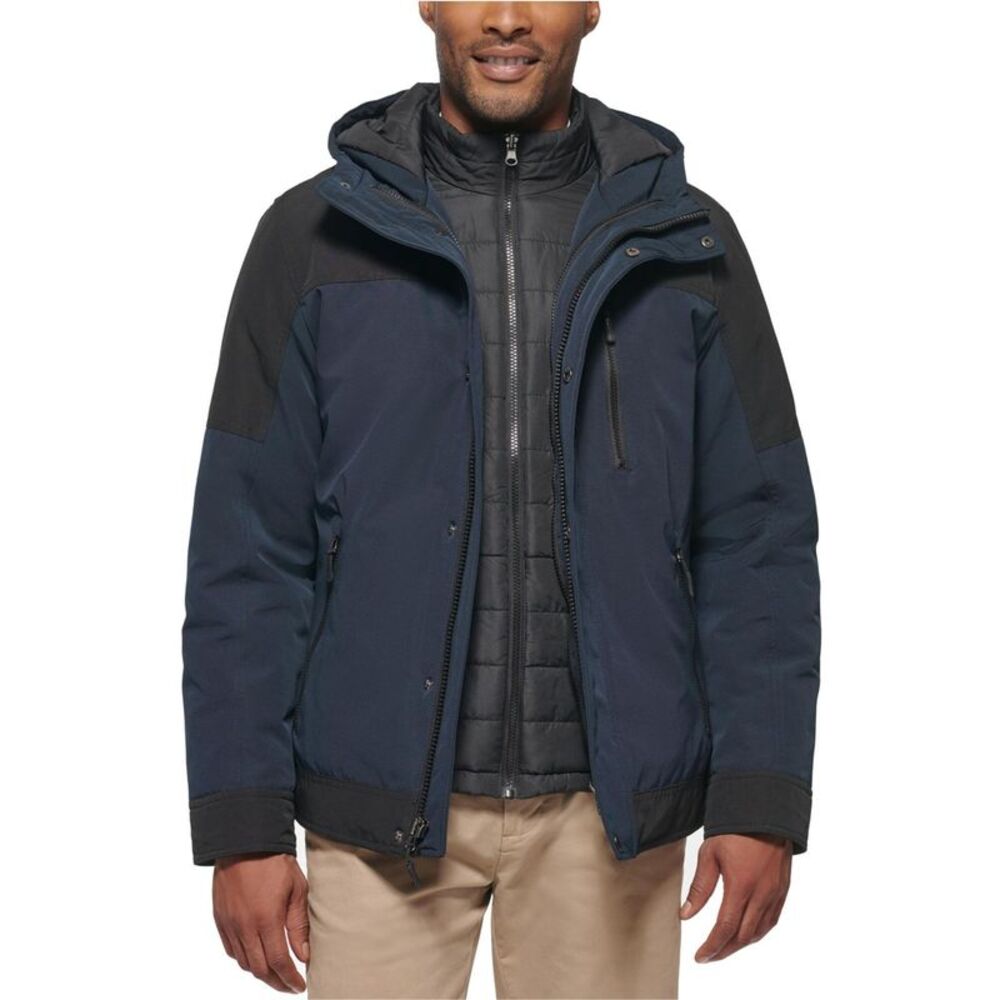 Club Room Mens 3-In-1 Hooded Parka Coat, NWT